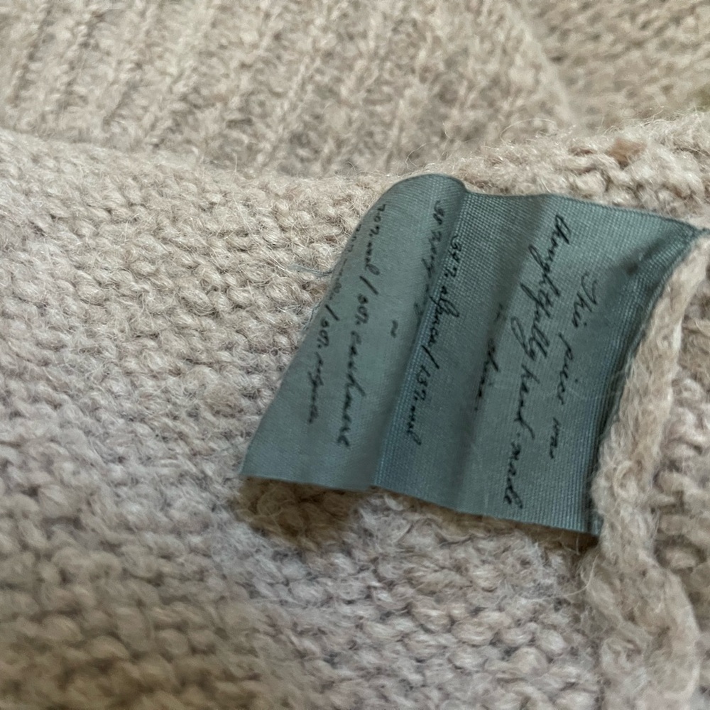 RAQUEL ALLEGRA DUSTY ROSE PINK EYE EMBROIDERED ALPACA CARDIGAN 1 OR S - Picture 13 of 13